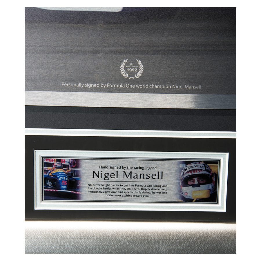 Signed Nigel Mansell Metal Print