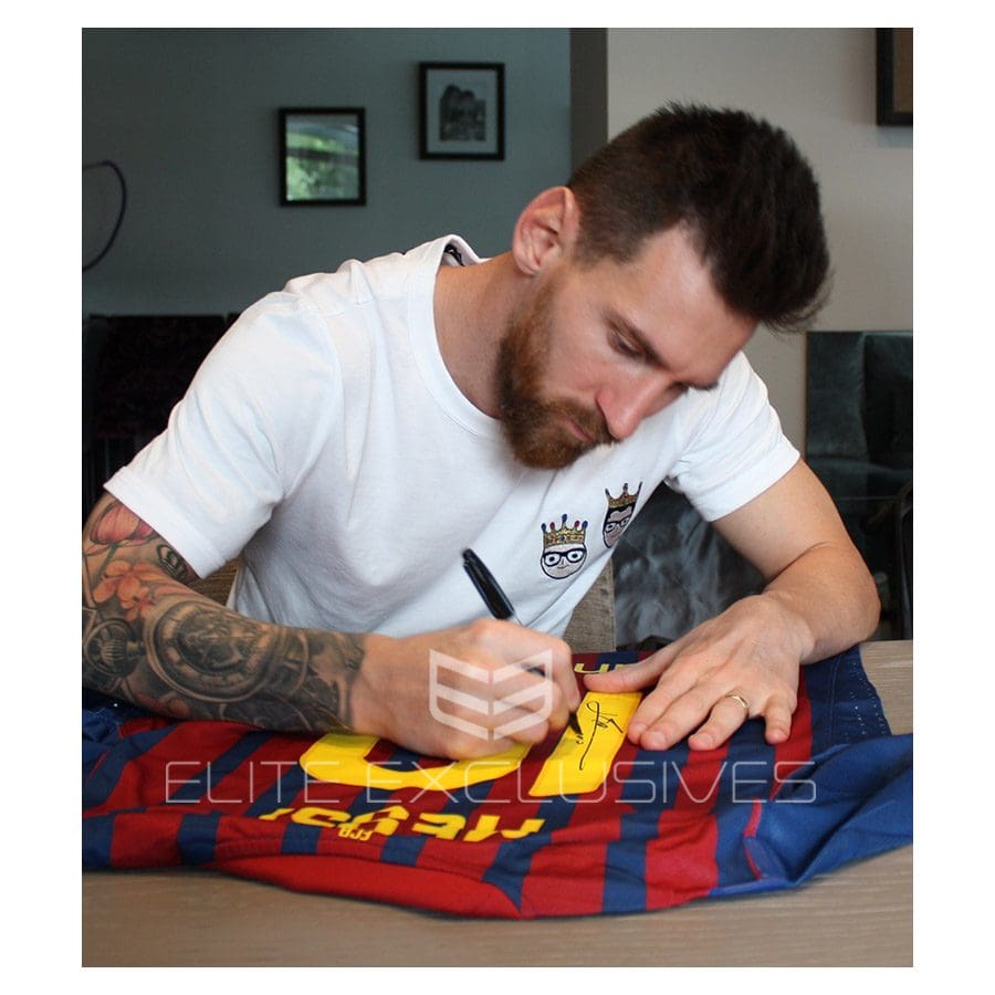 lionel messi signed barcelona shirt