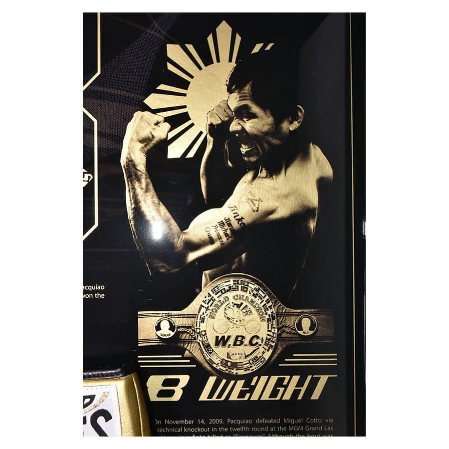 Signed Manny Pacquiao Gold Gloves - The Legacy
