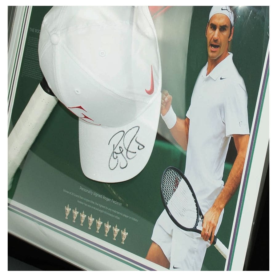 Roger Federer Signed Cap Display - Elite Exclusives