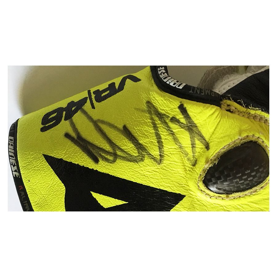 Valentino Rossi Signed Glove Framed Display