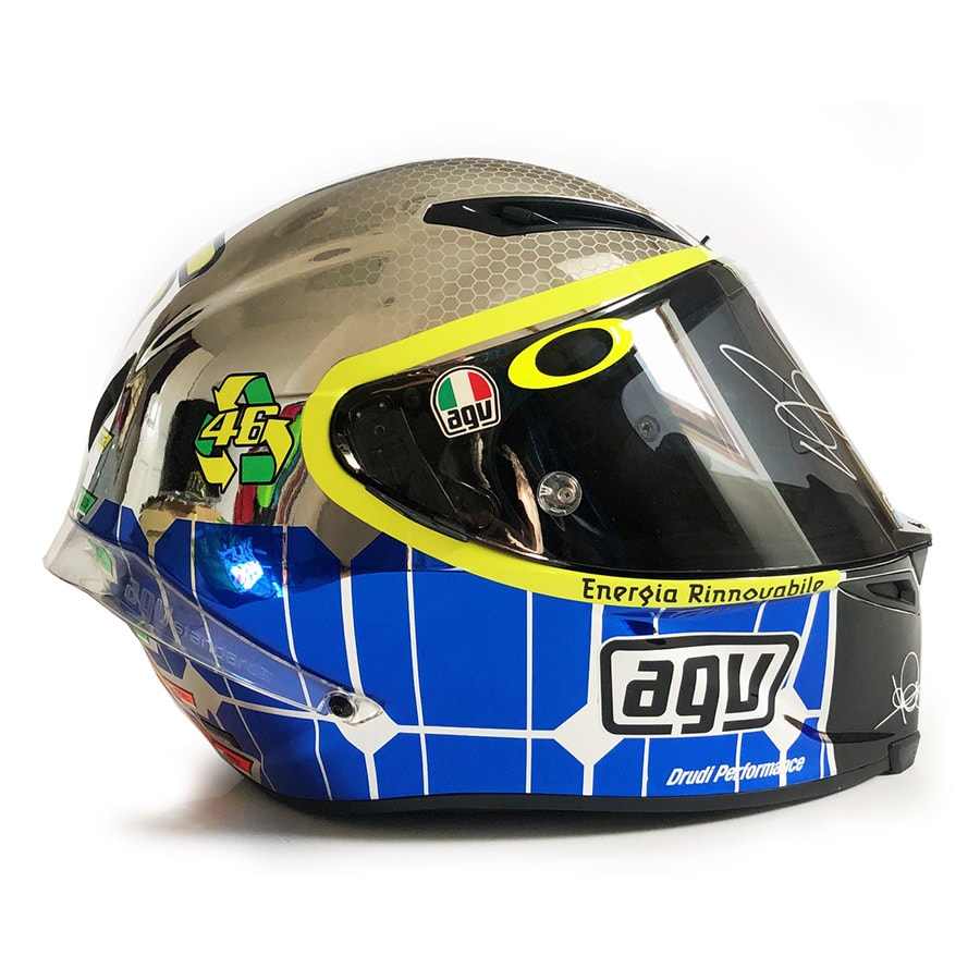 Valentino Rossi Signed Mugello Chrome AGV Helmet
