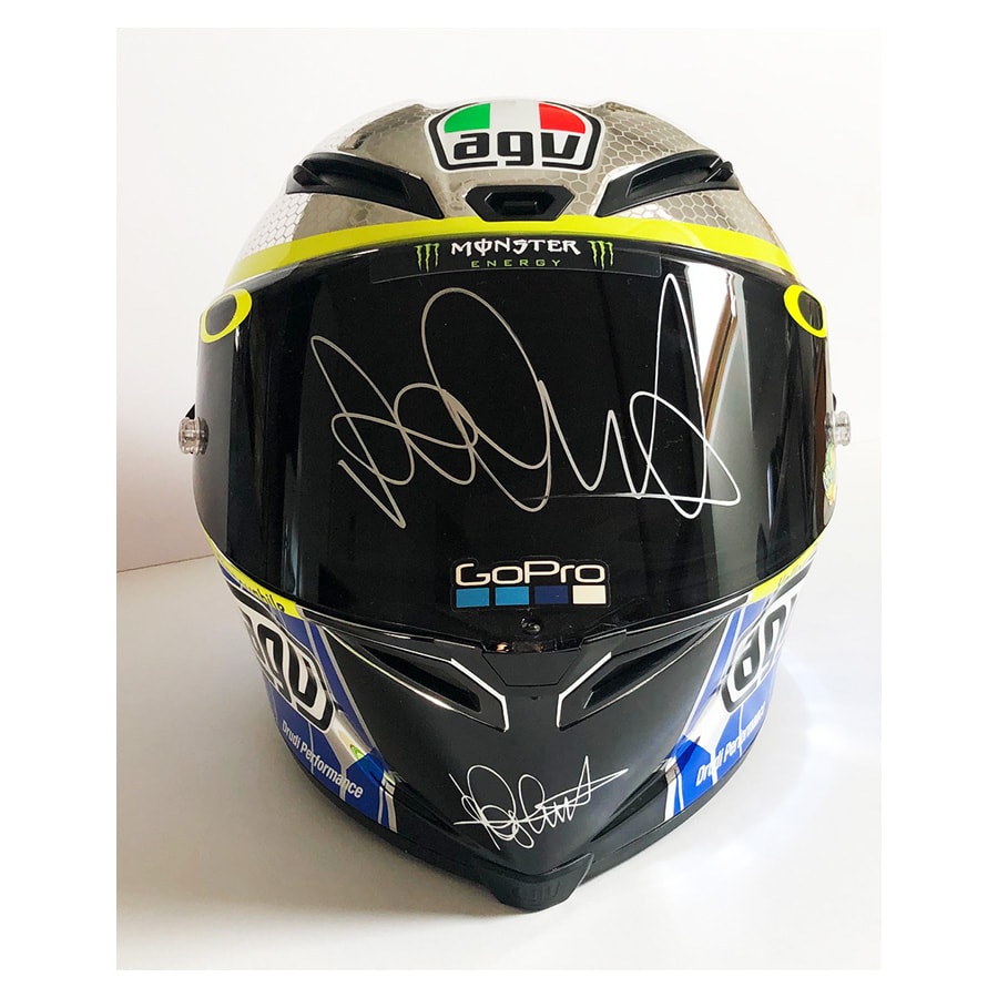 Valentino Rossi Signed Mugello Chrome AGV Helmet - Elite Exclusives