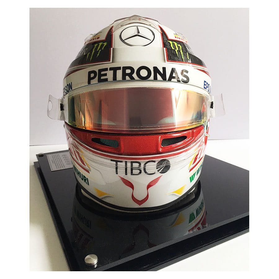 Lewis Hamilton 2018 Replica Helmet with Used Visor
