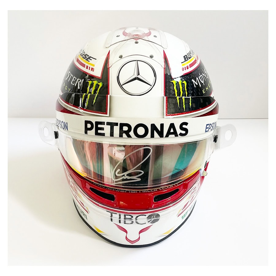 Lewis Hamilton Signed 2018 Replica Helmet & Used Visor