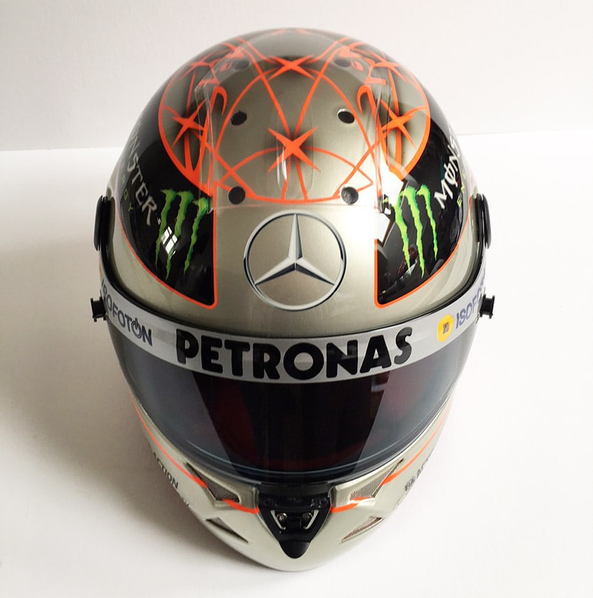 Michael Schumacher 300th GP Mercedes Helmet