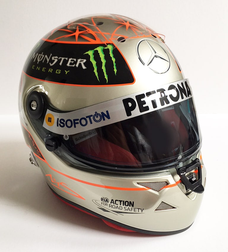 Michael Schumacher 300th GP Mercedes Helmet