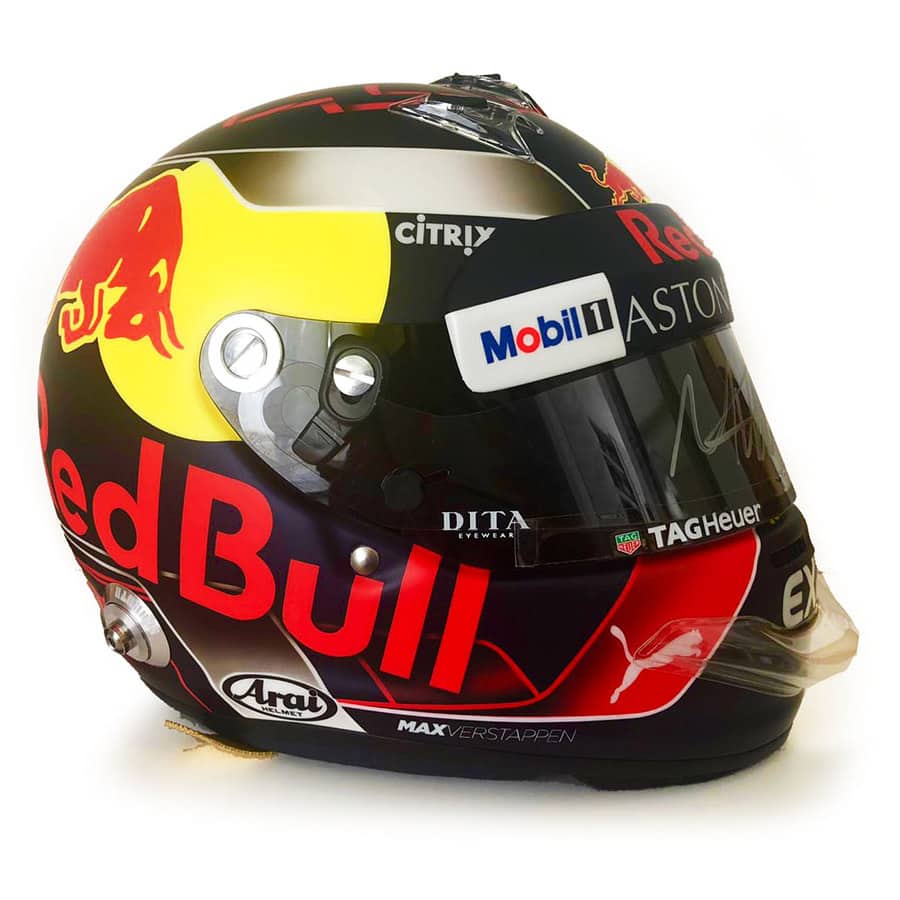 Signed Max Verstappen Helmet 2018 - Red Bull Racing - Elite Exclusives