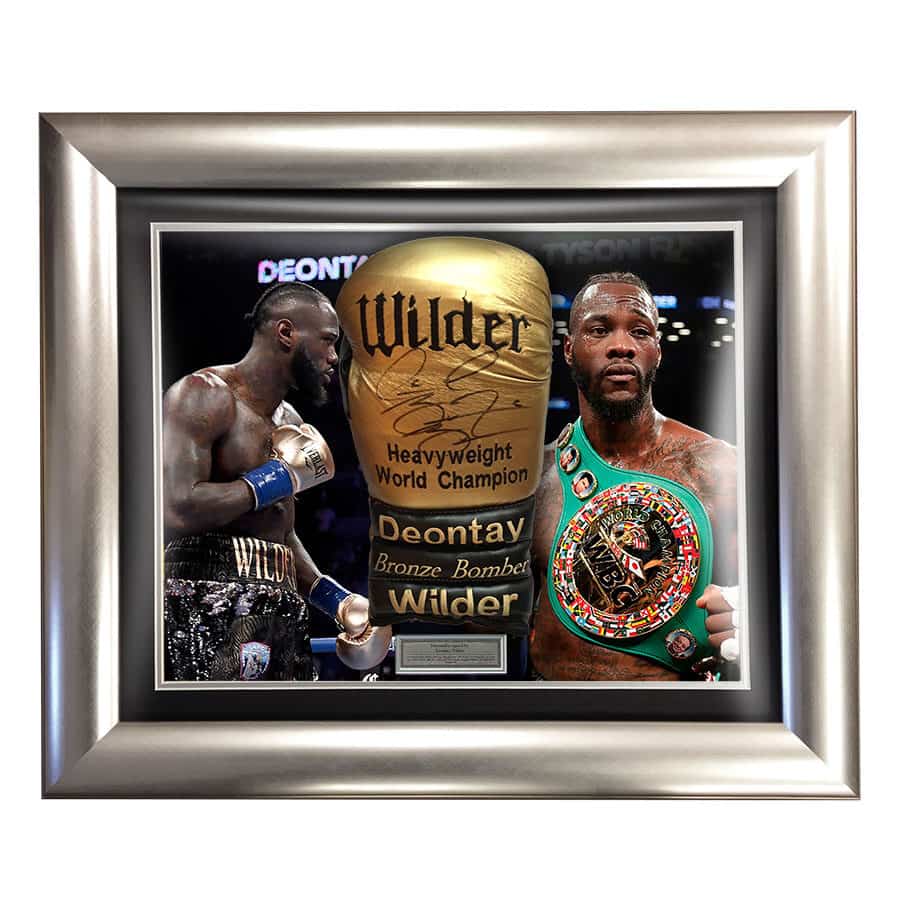 Deontay Wilder Signed Gold Glove
