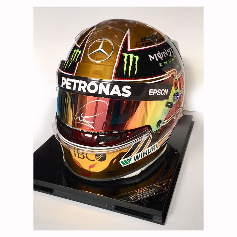 Lewis Hamilton Signed Helmet – Official Bell Abu Dhabi 2018