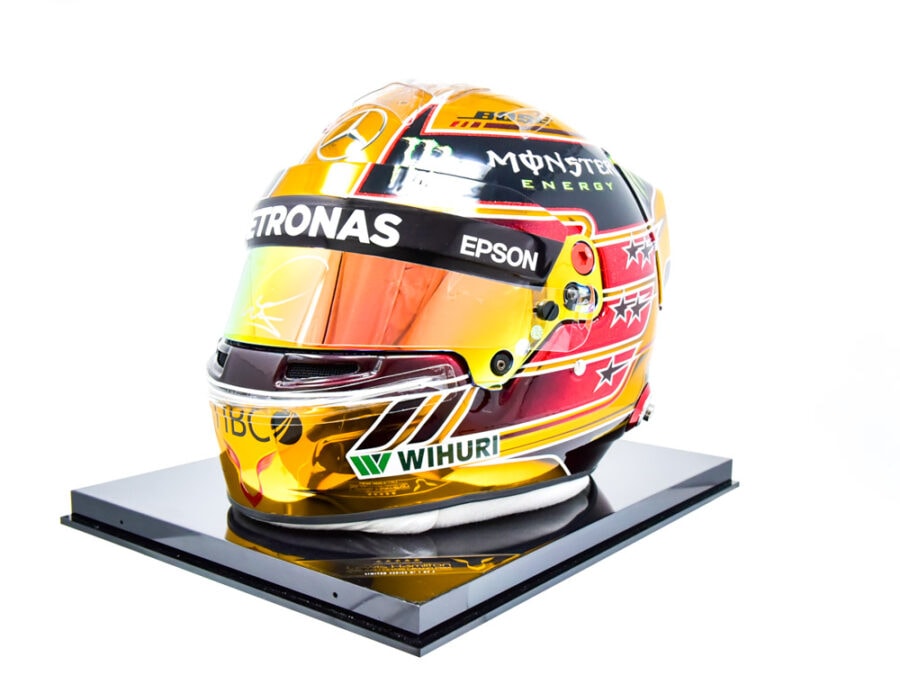 Lewis Hamilton Gold Signed Helmet