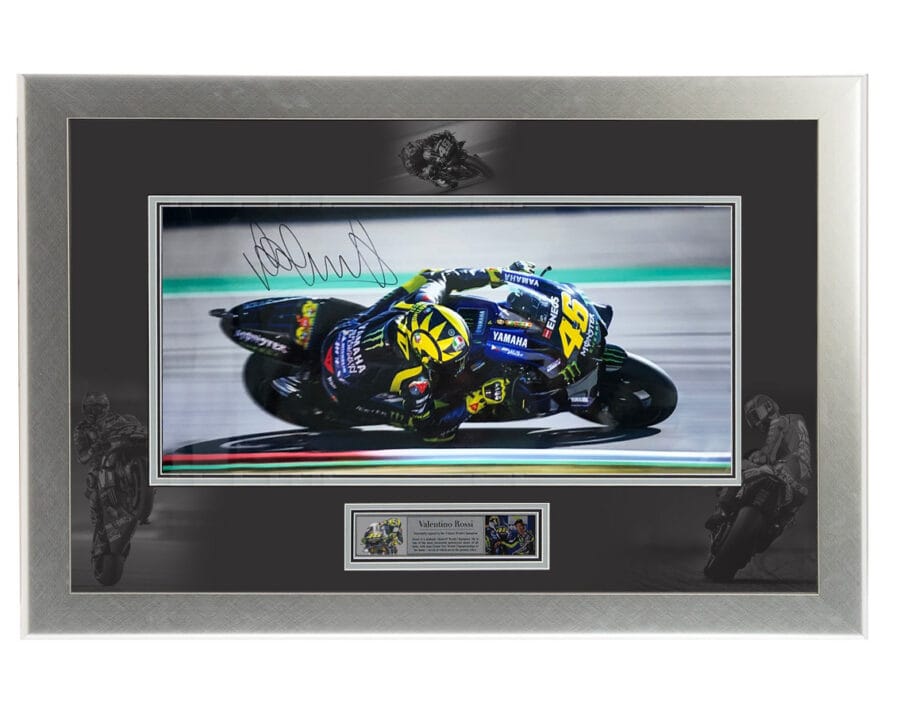 Valentino Rossi Signed Photo Display