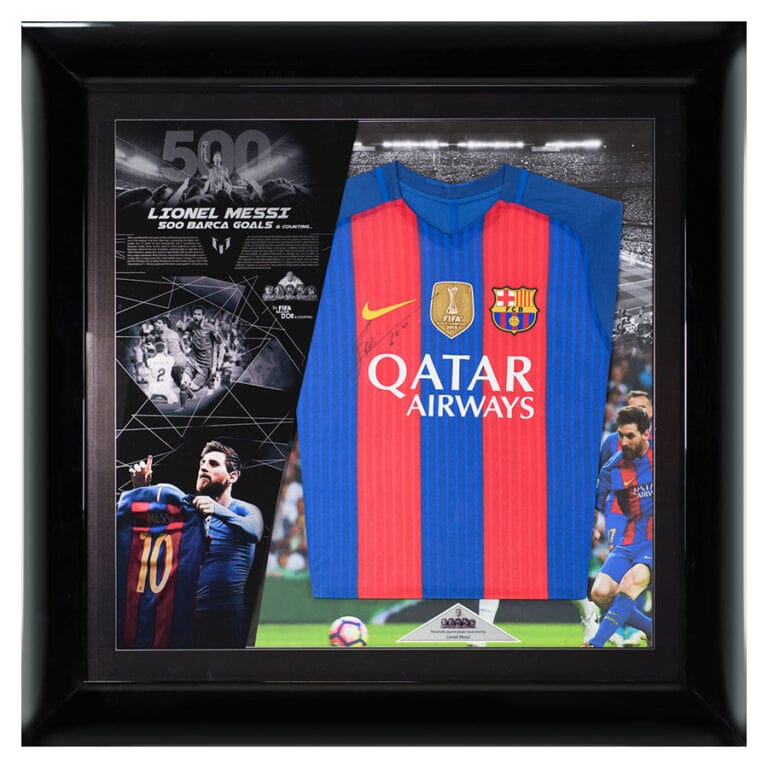 Lionel Messi Signed Player Issue Shirt Front - Framed - Elite Exclusives
