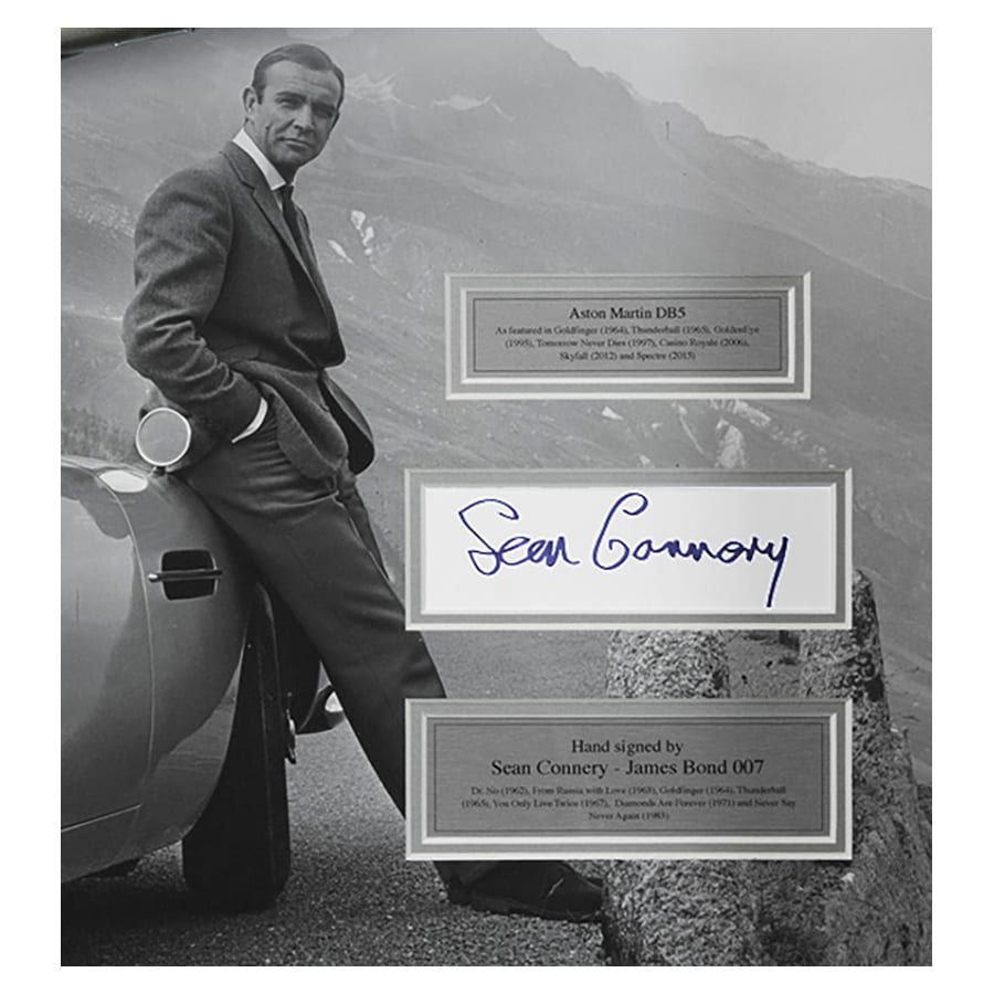 Sean Connery Signed 007 James Bond Movie Display