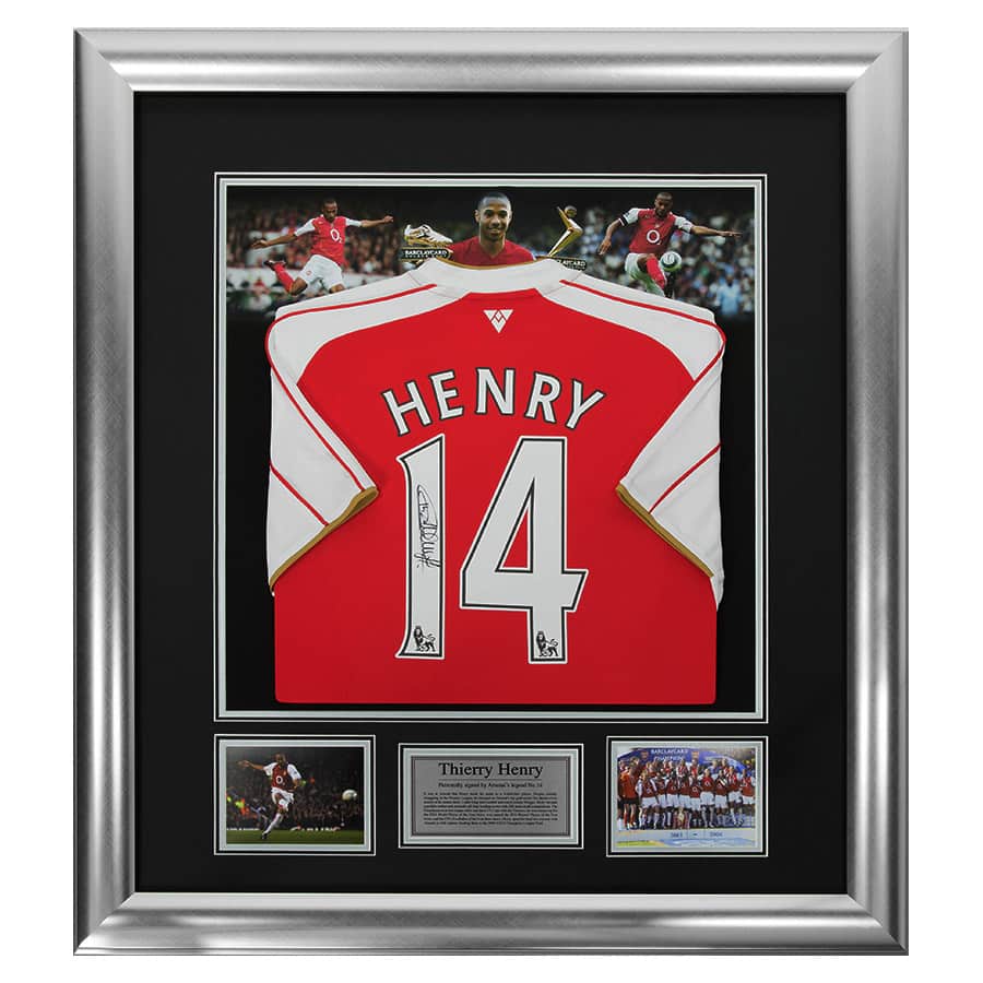 Thierry Henry Signed Arsenal FC Shirt - Deluxe Framing