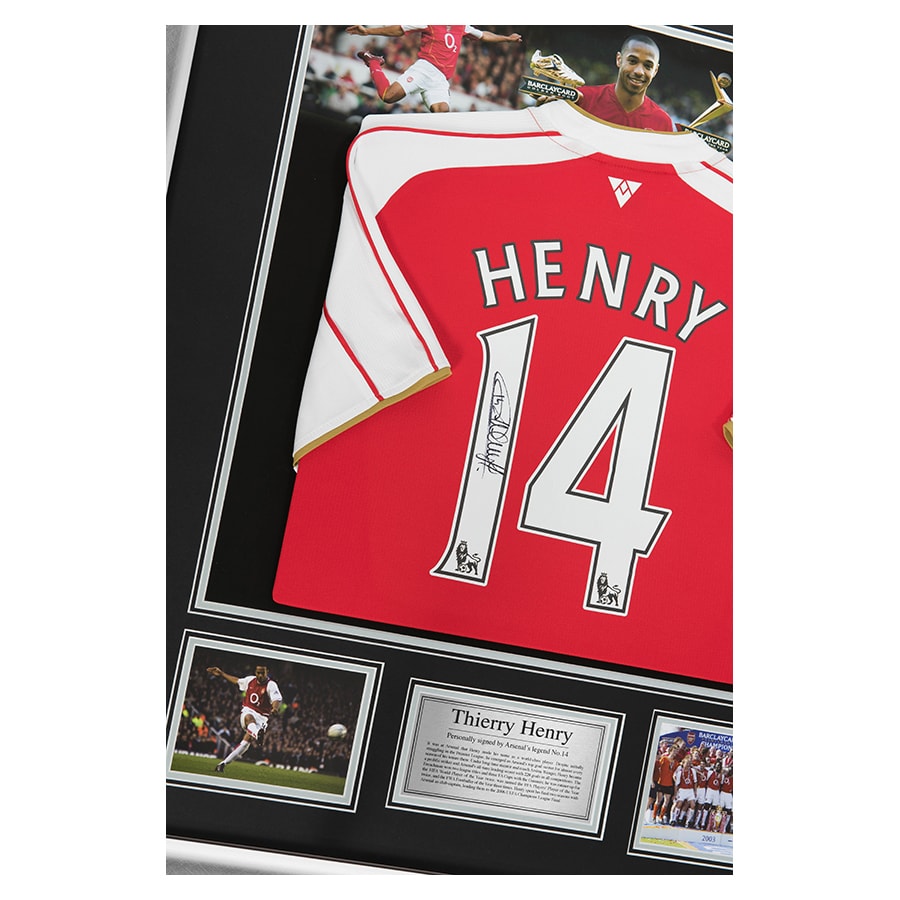 Thierry Henry Signed Arsenal FC Shirt - Deluxe Framing