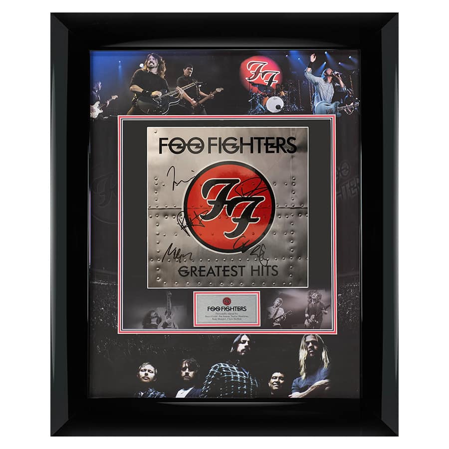 Foo Fighters Signed Album Display