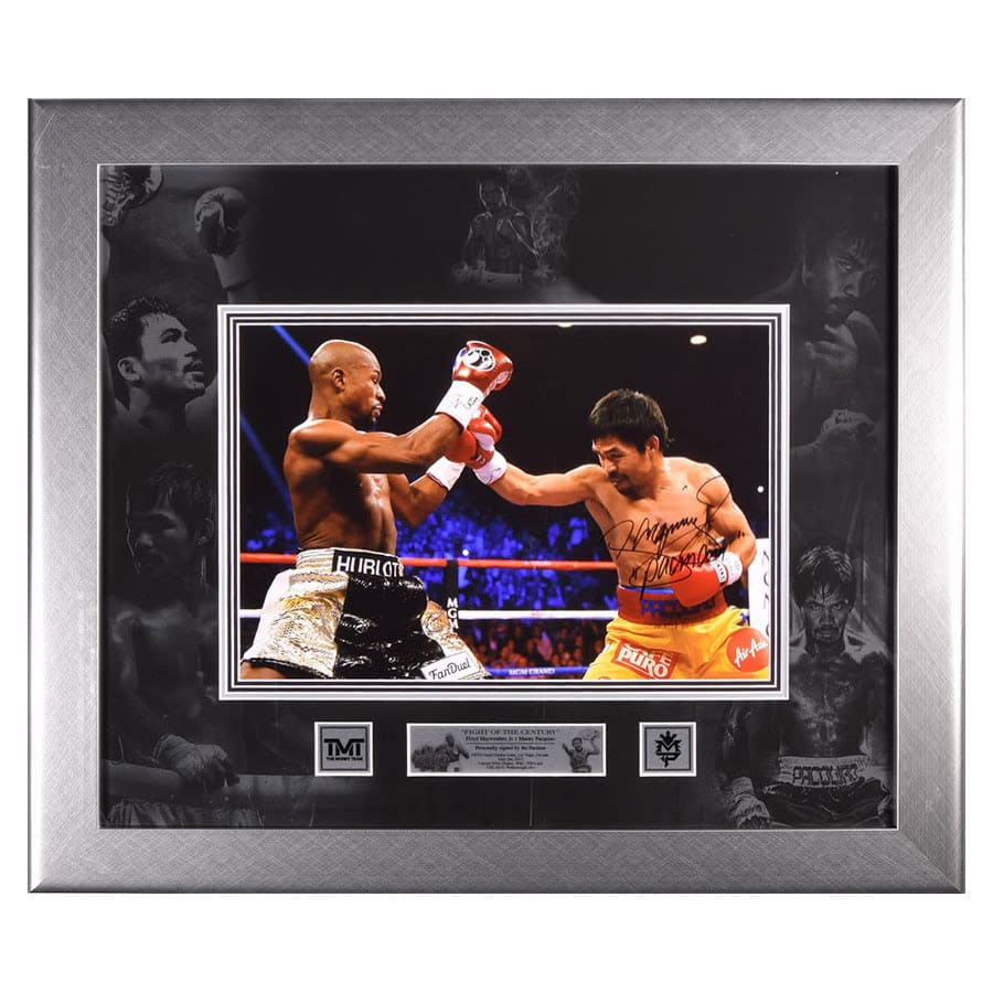 Signed Manny Pacquiao Photo Display