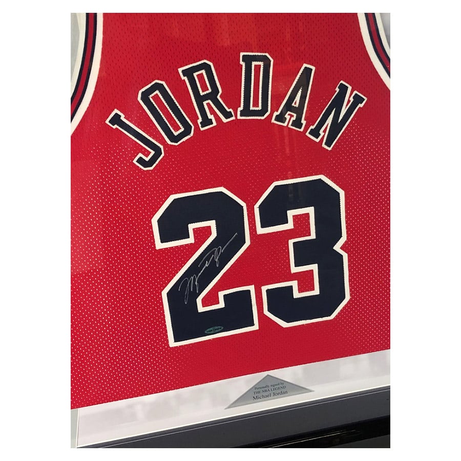 Michael Jordan Signed Chicago Bulls Jersey – The Legacy – Upper Deck UDA