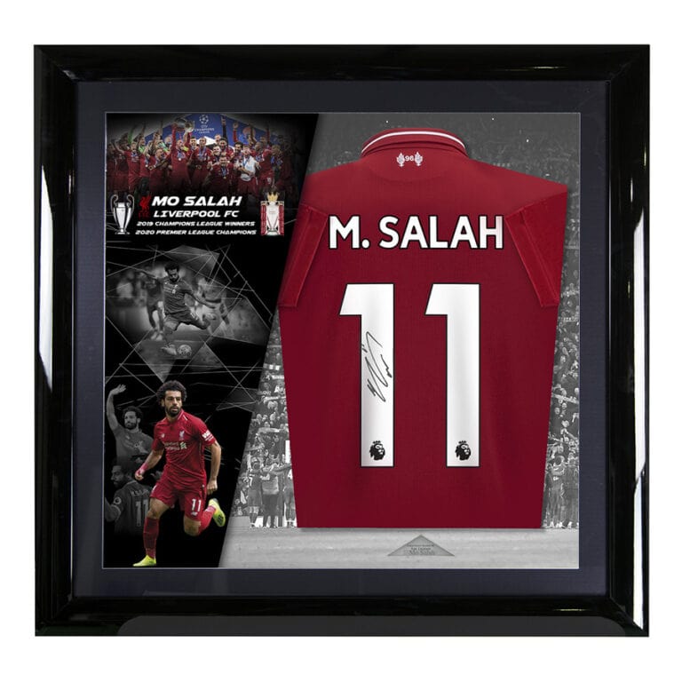 Mo Salah Signed Liverpool FC Shirt - Deluxe - Elite Exclusives