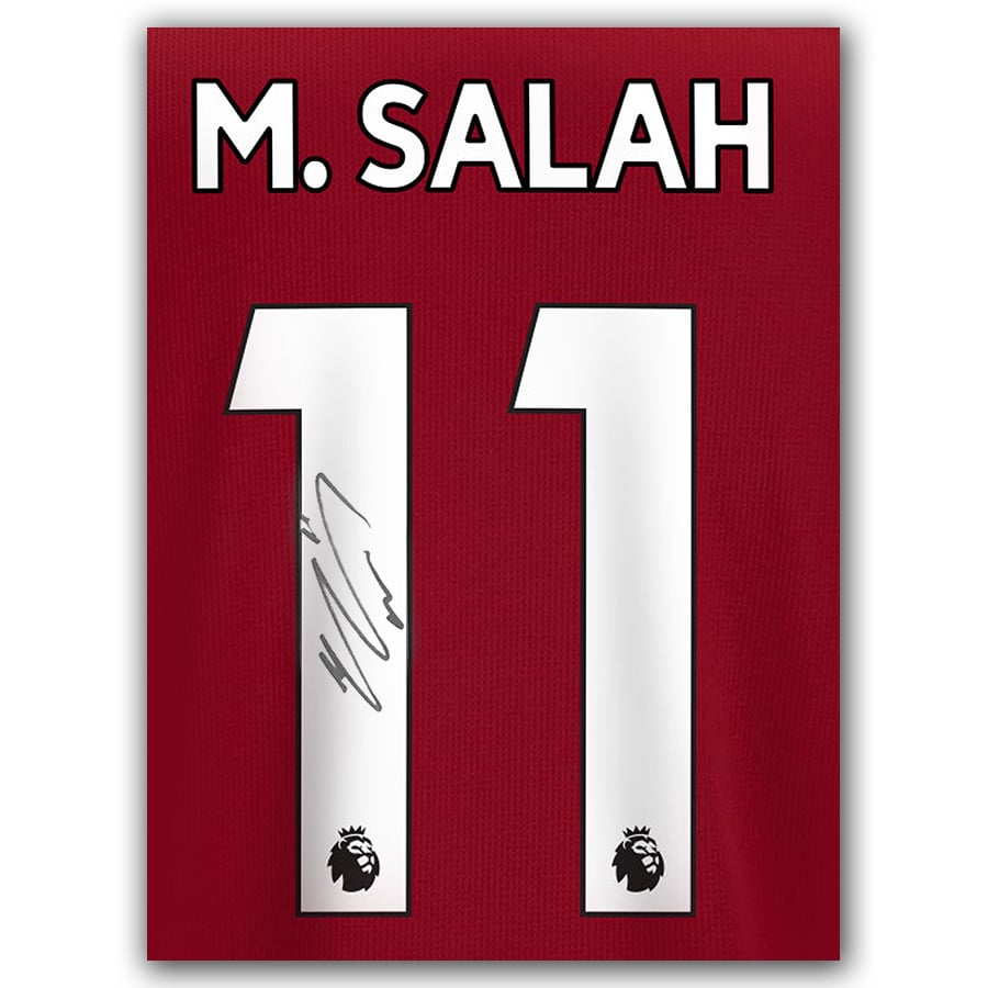 Mo Salah Signed Liverpool FC Shirt - Deluxe - Elite Exclusives