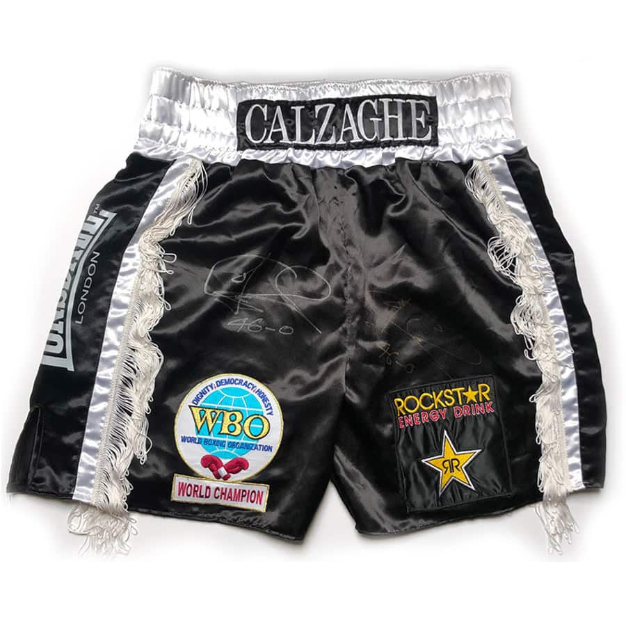 Joe Calzaghe Signed Personal 2007 Shorts - Very Rare