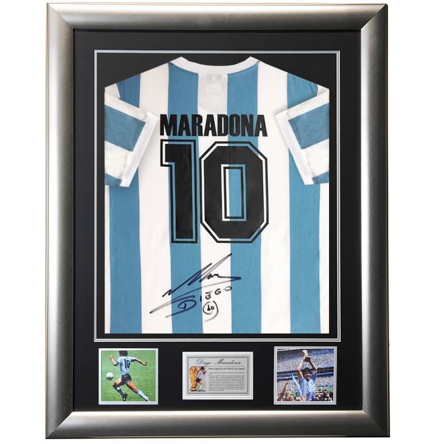 World Record Guinness Book trade Hong Kong Diego Maradona Signed Argentina Shirt - Deluxe - Elite Exclusives