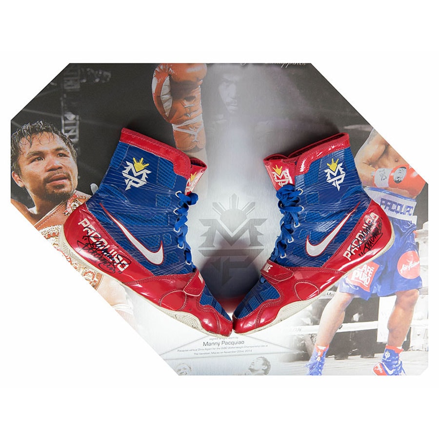 Manny Pacquiao Signed & Fight Used Boxing Boots - Elite Exclusives