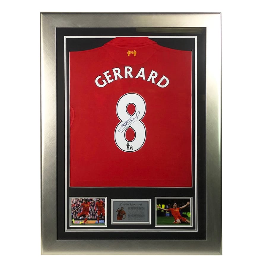 Steven Gerrard Signed Liverpool FC Shirt - LFC Display