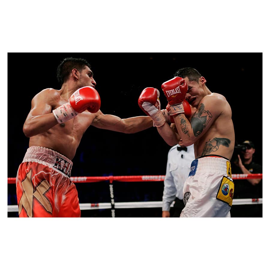 Amir Khan v Marcos Maidana 2010 Fight Used Boxing Shorts - Very Rare