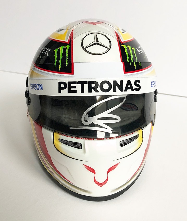 Lewis Hamilton Signed 1 2 Scale Helmet 2015 Mercedes F1 Elite 