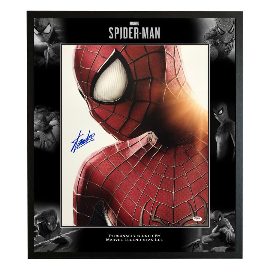 Stan Lee Signed Spiderman Movie Display