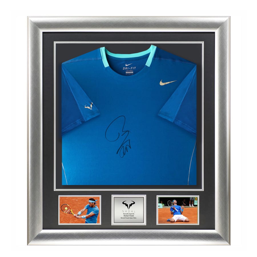 Signed Rafael Nadal Shirt Display
