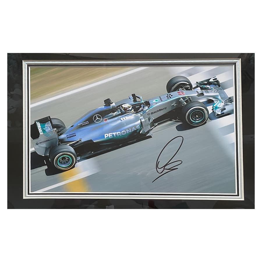 Lewis Hamilton Signed Photo 2014 Display
