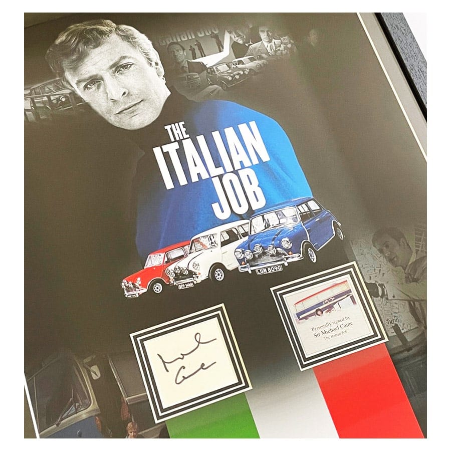 Signed The Italian Job Movie Display - Michael Caine
