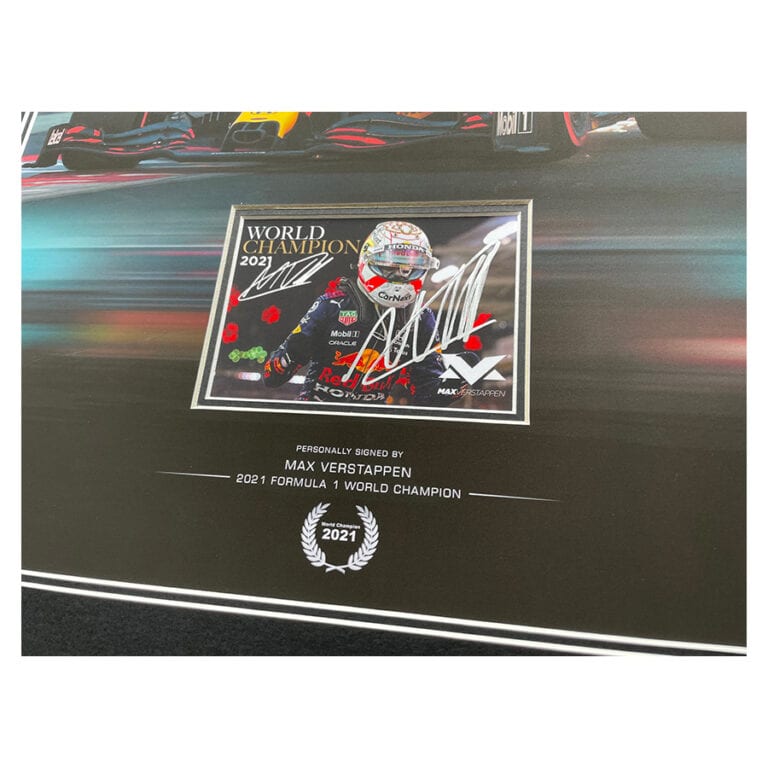 Max Verstappen Signed 2021 RBR World Champion Display - Elite Exclusives