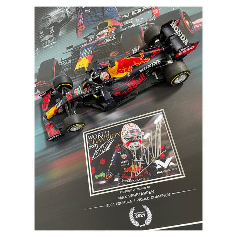 Max Verstappen Signed RBR World Champion Scale Car Display Elite Exclusives