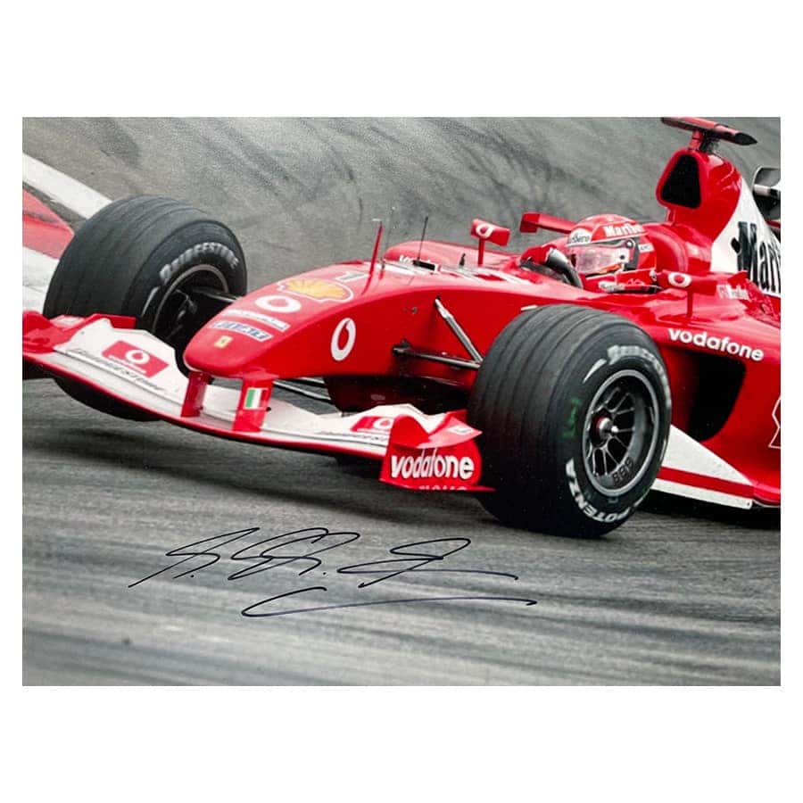 Schumacher signed Ferrari photo