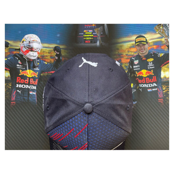 Max Verstappen Signed RBR Cap Carbon Fibre Frame Elite Exclusives