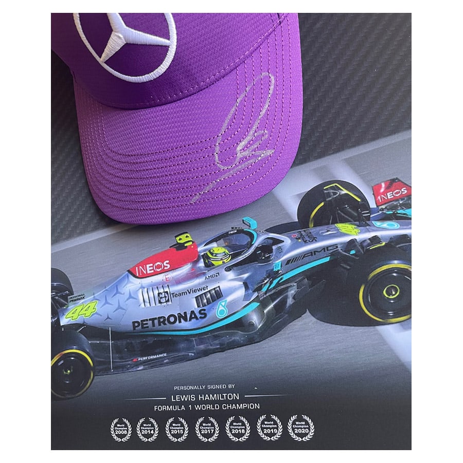 Lewis Hamilton Signed Mercedes Cap - 2022 Design