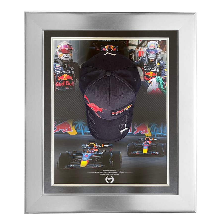Max Verstappen & Sergio Perez Signed 2022 Red Bull Racing Cap