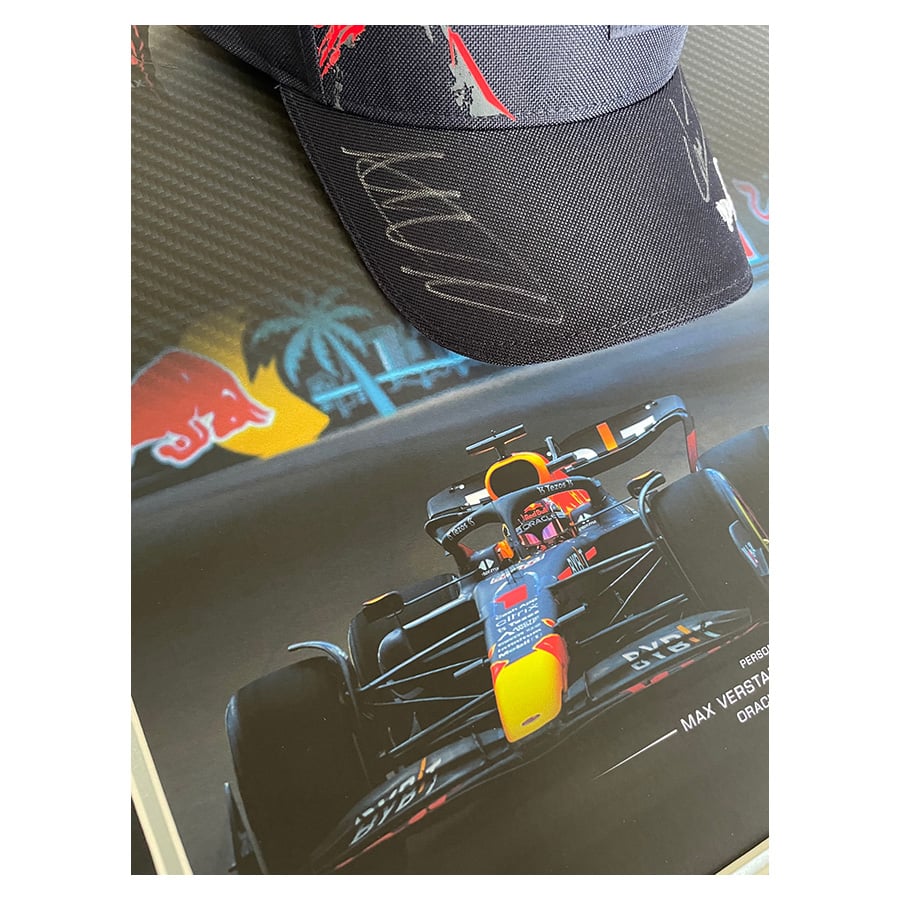 Max Verstappen & Sergio Perez Signed 2022 Red Bull Racing Cap