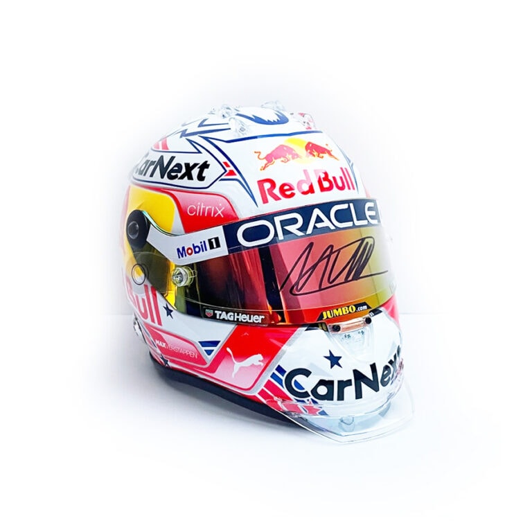 Max Verstappen Signed Rbr Scale Helmet Austin Gp Gesigneerd Elite Exclusives