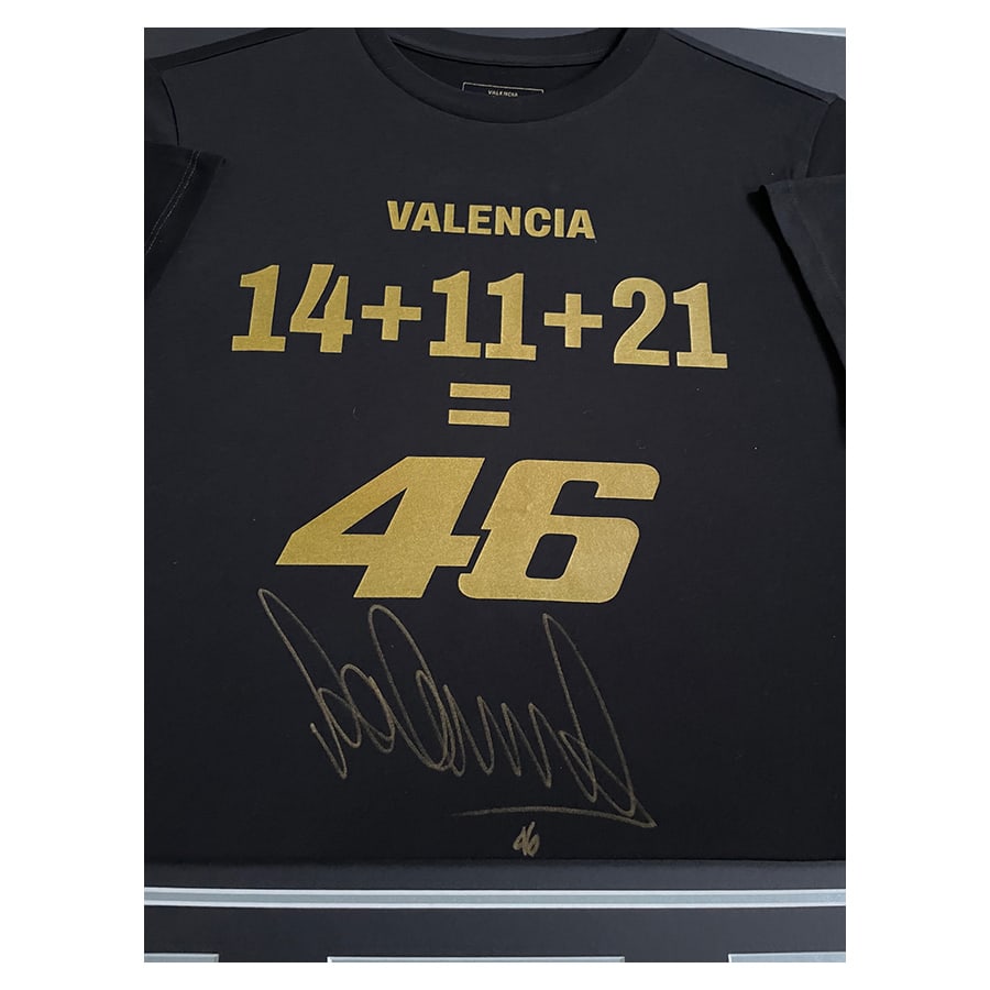 Valentino Rossi Signed Valencia Shirt Limited Edition 2021 Display