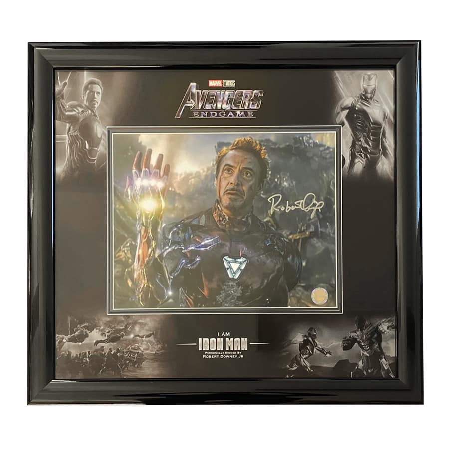 Robert Downey Jr Signed Iron Man End Game Photo Display - Marvel