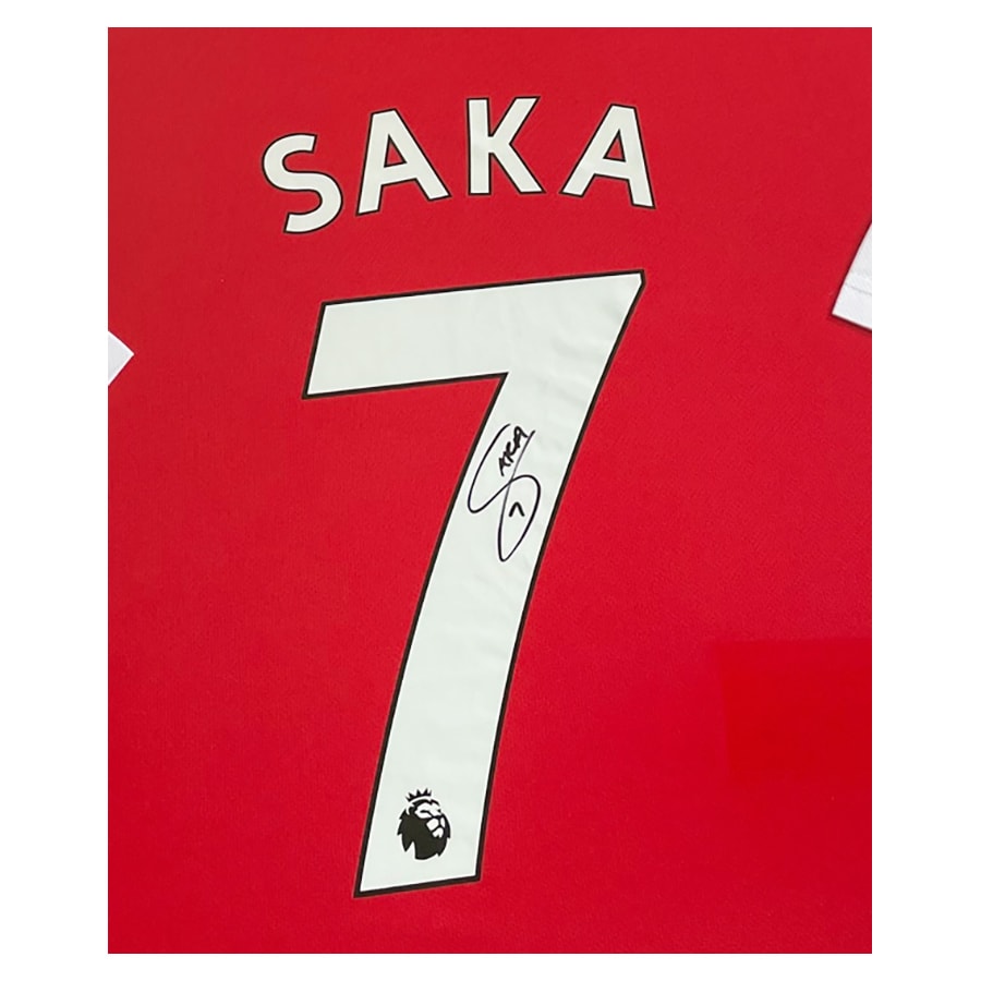 Bukayo Saka Signed Arsenal FC Shirt - Deluxe Framing