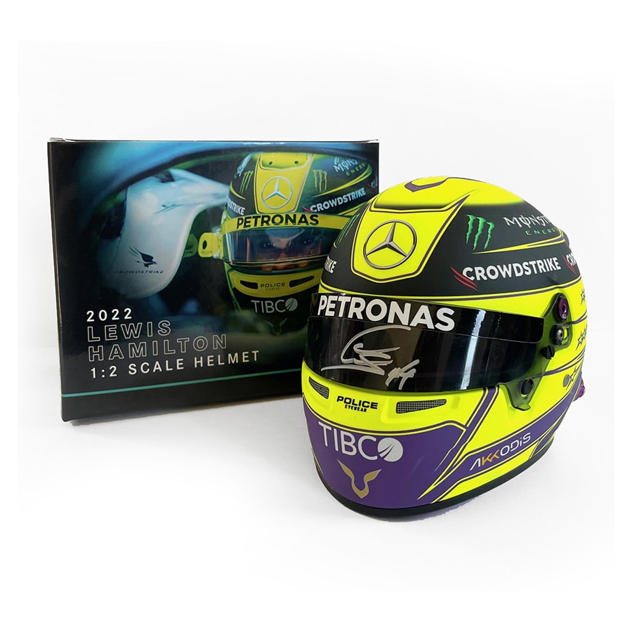 Lewis Hamilton Signed 1/2 Scale Helmet - 2022 Mercedes F1