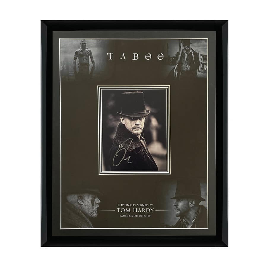 Tom Hardy Signed Taboo Display