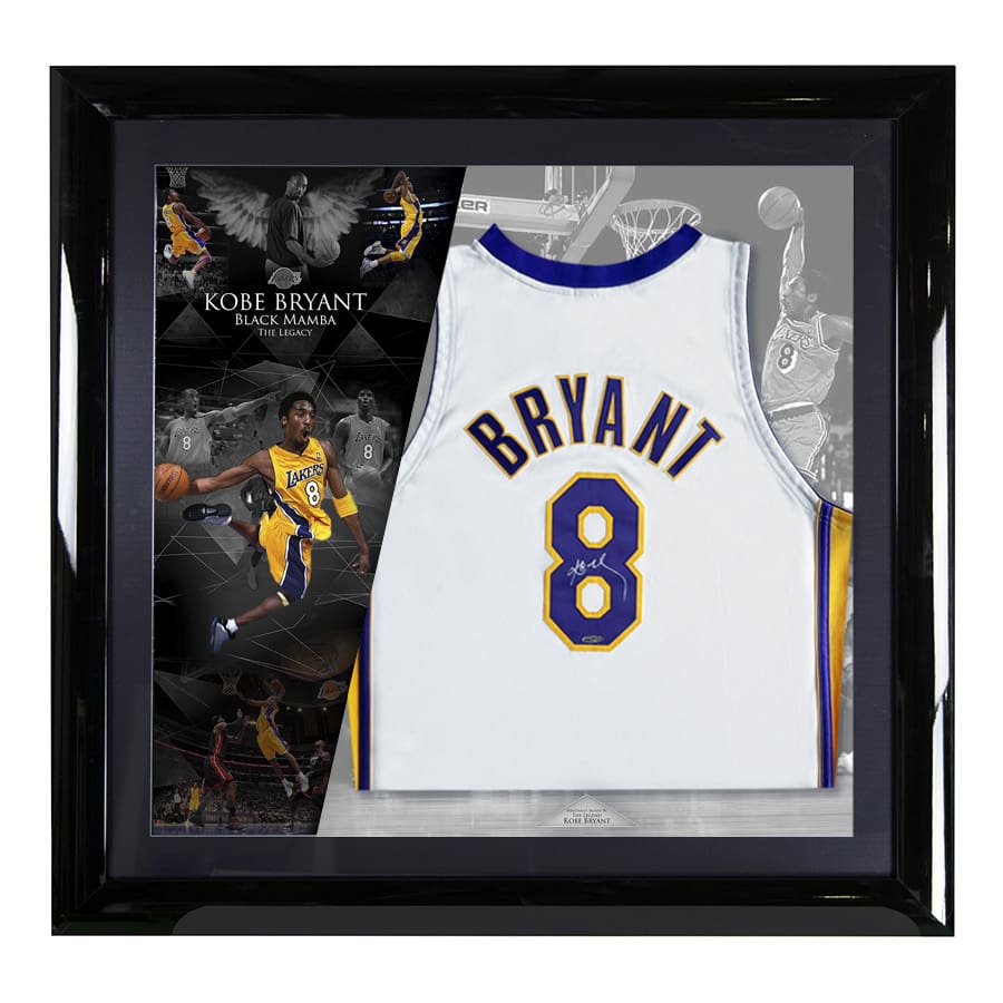 Kobe Bryant Signed LA Lakers Pro Cut White Nike Jersey - Upper Deck - The Legacy Display