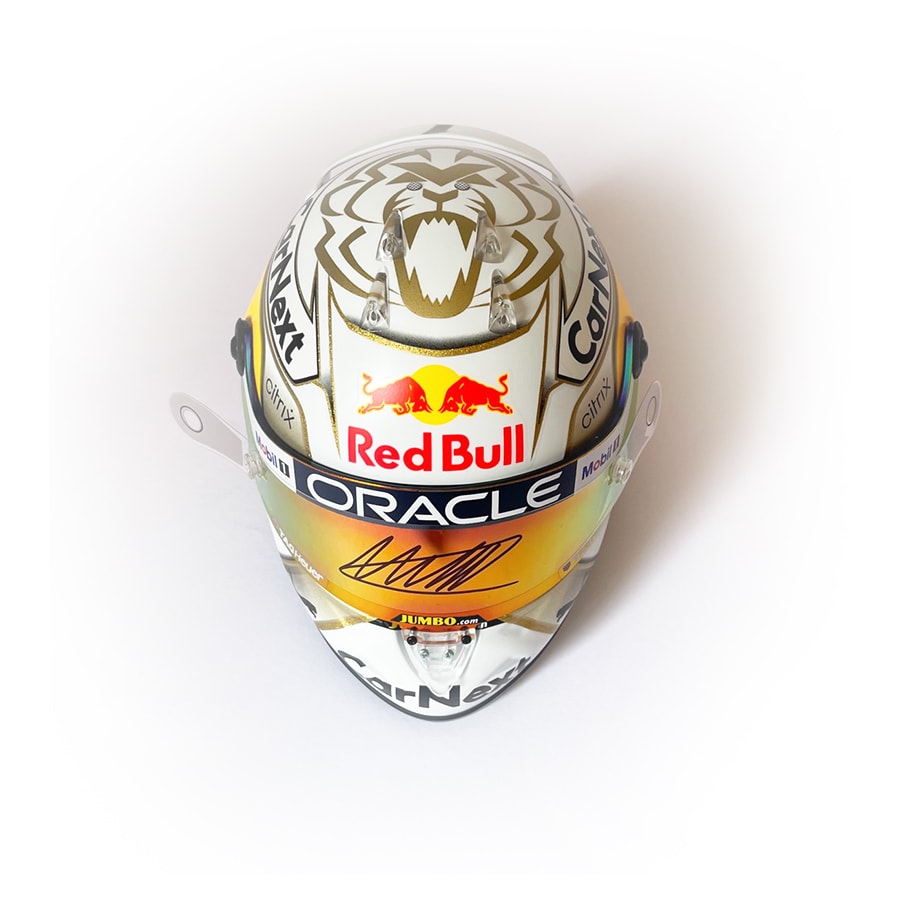 Max Verstappen Signed RBR 1/2 Scale Helmet 2022 - Gesigneerd